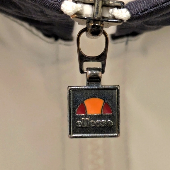 90s Ellesse Jaspo M Vintage Blue White and Red Windbreaker - SEE SIZE NOTES - Picture 6 of 9